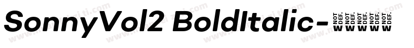 SonnyVol2 BoldItalic字体转换